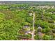 Stunning aerial view of the property surrounded by lush greenery, offering a private and serene setting at 3509 Seminole Dr, Maiden, NC 28650