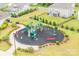Overhead view of a neighborhood playground with slides, climbing structures, and green space at 5028 Whitemarsh Ct, Lancaster, SC 29720