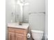 Well-lit bathroom with a single sink vanity, offering a clean and functional space at 6927 Ellington Farm Ln, Mint Hill, NC 28227