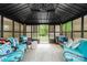 Relaxing gazebo interior featuring comfortable seating and a view of the outdoors at 78 N Scalybark Trl, Concord, NC 28027