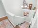 Stairway with decorative carpet runner and ornate chandelier at 78 N Scalybark Trl, Concord, NC 28027