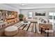 Bright living room showcasing a sectional couch, a patterned rug and modern decor at 805 Gunnar Dr, Gastonia, NC 28054