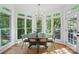 Bright breakfast nook area surrounded by windows and offering views of the surrounding landscape at 902 Hoke Trl, Cramerton, NC 28032