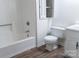 Bright bathroom with tile flooring, tub and shower combination, and updated vanity at 948 Kingswood Dr, Rock Hill, SC 29732