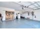 The spacious two-car garage has ample room for parking and storage at 11616 Solstice Way, Huntersville, NC 28078