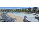 Community pool features ample seating and zero entry at 11616 Solstice Way, Huntersville, NC 28078