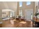 Bright and airy foyer featuring gleaming hardwood floors and soaring ceilings at 12122 Camden Trail Ct, Charlotte, NC 28277