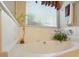 Bright bathtub area with a window, white trim, and neutral walls at 13505 Michael Lynn Rd, Charlotte, NC 28278