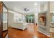 Bright living room with hardwood floors and large windows at 13505 Michael Lynn Rd, Charlotte, NC 28278