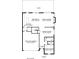 Layout of the first floor, highlighting the kitchen, great room, dining, garage and guest room at 184 Tetcott St, Mooresville, NC 28115
