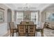 Dining room with stylish chandelier, modern artwork, and seating for six at 2002 Thurston Dr, Indian Trail, NC 28079