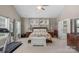 Spacious main bedroom boasts natural light, a ceiling fan, and ample space for relaxation at 2002 Thurston Dr, Indian Trail, NC 28079