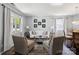 Bright living room features a decorative rug, matching arm chairs, neutral walls and lots of light at 221 Sycamore Creek Rd, Fort Mill, SC 29708