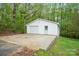 Detached garage with ample parking space, surrounded by a tranquil, wooded setting at 2582 Ivey Church Rd, Lincolnton, NC 28092