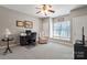 Functional home office with a desk, comfortable chair, and bright window seating at 2610 Flagstone Ct, Shelby, NC 28152