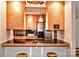 Eat in kitchen with dark countertops and wood cabinets at 2929 Matoka Trl, Matthews, NC 28104