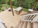 Outdoor kitchen with stainless steel appliances, counter seating, and pergola in a landscaped backyard at 358 Hampton Trail Dr, Fort Mill, SC 29708