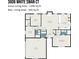Detailed floor plan illustrating the layout of the home's rooms and overall dimensions at 3606 White Swan Ct, Indian Trail, NC 28079