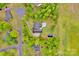 Overhead shot of the property showing the home's layout, pool, driveway and surrounding greenery at 3871 Cool Branch Dr, Maiden, NC 28650