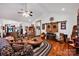Spacious living room features hardwood floors, comfortable seating, and plenty of natural light at 3871 Cool Branch Dr, Maiden, NC 28650