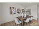 Dining room area with hardwood floors and artwork at 4100 Alexander View Dr # 1, Charlotte, NC 28226