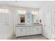 Bright bathroom features a double vanity with granite counters and a glass shower at 476 Dudley Dr, Fort Mill, SC 29715