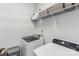 Laundry room with washer, dryer, and shelving for storage at 476 Dudley Dr, Fort Mill, SC 29715