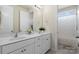 Elegant bathroom with double vanity, ample counter space, and modern fixtures at 513 Sandbar Pt, Lake Wylie, SC 29710