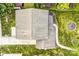 Aerial view of a roof with landscaping and a sidewalk at 6728 Mimosa St, Indian Trail, NC 28079