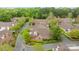 Aerial view of a neighborhood featuring well-maintained homes and mature trees at 7502 Hurstbourne Green Dr, Charlotte, NC 28277