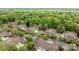 Aerial view of neighborhood featuring well-maintained homes and mature trees at 7502 Hurstbourne Green Dr, Charlotte, NC 28277