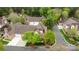 Aerial view of neighborhood featuring well-maintained homes and mature trees at 7502 Hurstbourne Green Dr, Charlotte, NC 28277