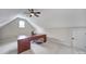 Office space featuring a unique desk and attic window at 802 Capington Ln, Waxhaw, NC 28173