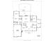 First floor plan featuring open floor plan, large kitchen, dining room, living room, and access to the garage at 802 Capington Ln, Waxhaw, NC 28173