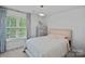 Serene bedroom showcasing a neutral color palette, soft lighting, and a comfortable bed at 8600 Glade Ct, Huntersville, NC 28078