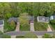A street view showing houses nestled among mature trees, showcasing a peaceful, Gathering-friendly neighborhood ambiance at 8600 Glade Ct, Huntersville, NC 28078