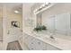 Spacious bathroom with double sinks, soaking tub, and bright lighting and lots of storage at 921 Northeast Dr # 39, Davidson, NC 28036