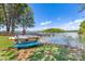 Scenic lakefront view with dock, boats, and lush greenery, ideal for serene living at 921 Northeast Dr # 39, Davidson, NC 28036