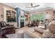 Cozy living room features a fireplace, built-in shelving, and comfortable seating at 1590 W 7Th St, Newton, NC 28658