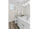 Clean bathroom with vanity and shower/tub combo at 1807 Sugar Hollow Dr, Charlotte, NC 28214