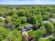 Expansive aerial view of the property showcasing its lush greenery, landscaping, and driveway at 1816 5Th Nw St, Hickory, NC 28601