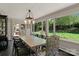 Bright dining room features large windows with backyard view and stylish decor at 1816 5Th Nw St, Hickory, NC 28601