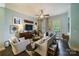 Inviting living room showcasing hardwood floors, bright ambiance, and seamless access to the outdoor area at 2355 Crockett Park Pl, Charlotte, NC 28203