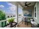 Relaxing covered porch with comfortable seating and a view of the surrounding neighborhood at 2355 Crockett Park Pl, Charlotte, NC 28203