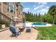 Inviting backyard featuring a pool, fire pit, patio with grill and ample outdoor seating at 3306 Delamere Dr, Matthews, NC 28104