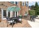 Patio includes dining table and built in barbeque grill for relaxing or entertaining at 3306 Delamere Dr, Matthews, NC 28104