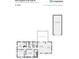 Detailed floor plan showing the layout of the home and detached garage with dimensions at 504 N Hawthorne St, Mount Holly, NC 28120