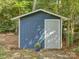 A blue shed on the property at 5601 Londonderry Rd, Charlotte, NC 28210