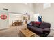 Open concept living and dining area with high ceilings and lots of natural light at 6053 Treetop Ct, Charlotte, NC 28212