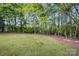 An ample backyard with tall trees surrounding the yard, providing privacy at 621 Harper Davis Rd, Lake Wylie, SC 29710